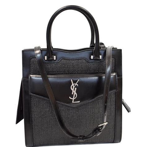 ysl canvas and leather bag|YSL canvas tote bag.